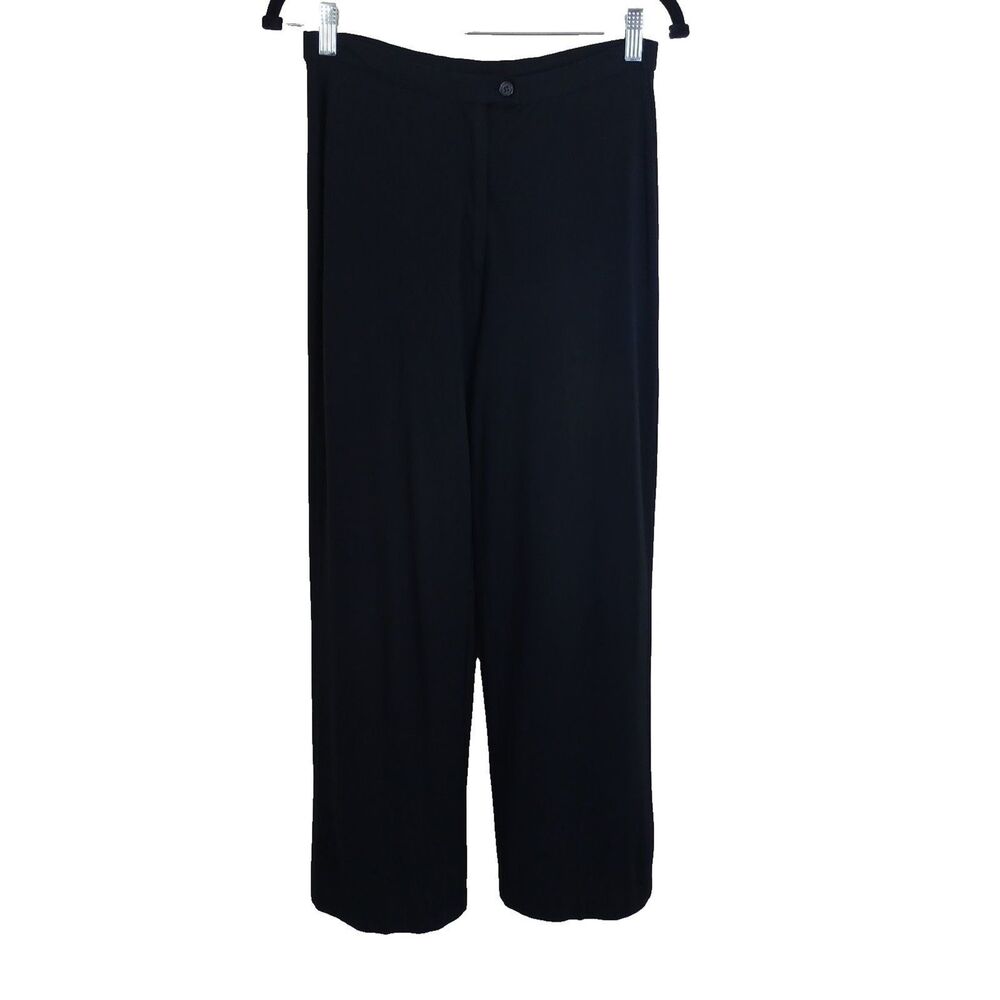 Vintage Express Black High Waisted  Wide Leg Pants Relax Fit Women’s Medium